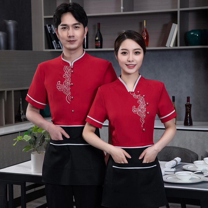 Chinese cloud element hotpot store staff workwear uniofrm jacket