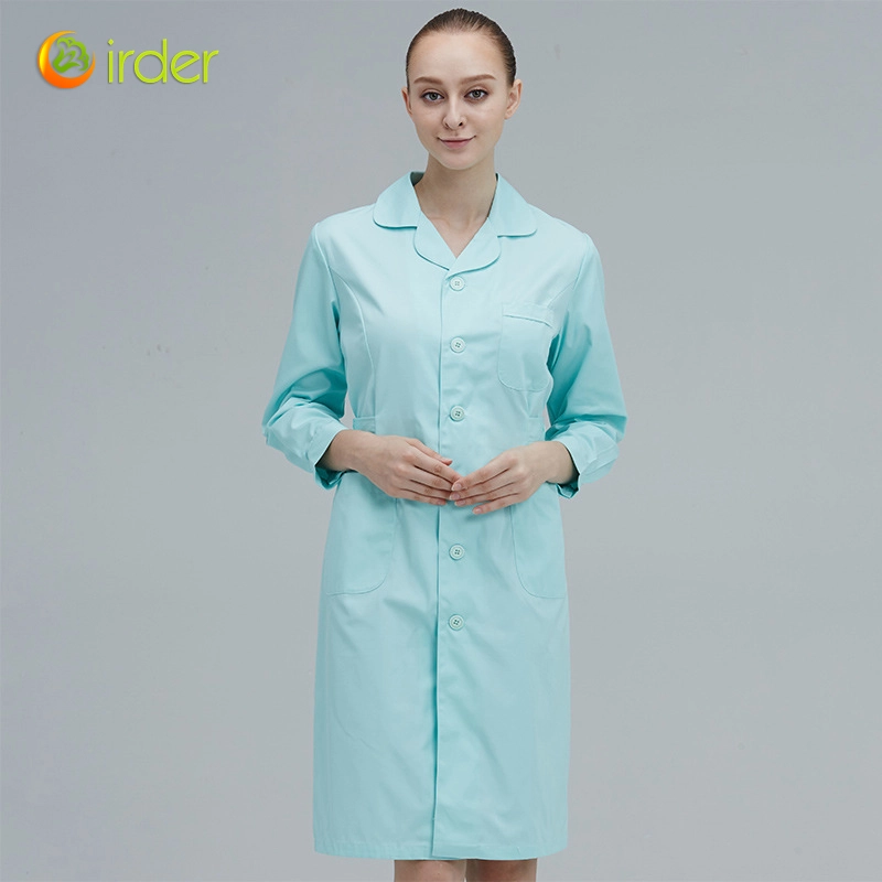 2025 notch lapel long sleeve nurse coat hostpital staff uniform