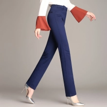 Korea design tancel fabirc lady pant flare pant cotton women trousers capris