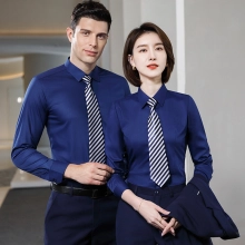 Europe design bamboo fiber fabric solid color long sleeve men shirt women business shirt