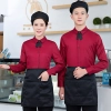 long sleeve restaurant cafe bar waiter staff jacket shirt uniform