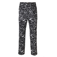 2025 Europe fashion chili print restaurant chef pant trousers
