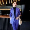 upgrade one button good fabric office lady pant suit work suits uniform