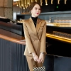 upgrade one button good fabric office lady pant suit work suits uniform