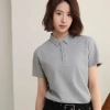 gray color company Polo shirt uniforms t-shirts customized logo