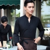 coffee bar restaurants staff uniform workwear waiter shirt waitress uniform Color waiter black shirt