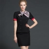 short sleeve double breasted flight attendant work uniform women suit