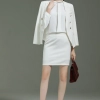 new design live steamer work suits uniform women skirt suit