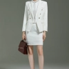 new design live steamer work suits uniform women skirt suit