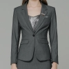 grey one button company work unform skirt suits Europe style