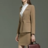 light brown business women office work suit teacher uniform