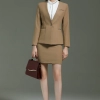 light brown business women office work suit teacher uniform