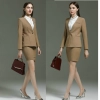 light brown business women office work suit teacher uniform