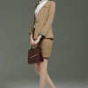light brown business women office work suit teacher uniform