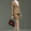 light brown business women office work suit teacher uniform