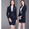 fashion stripes car sales women work uniform skirt suit for office work