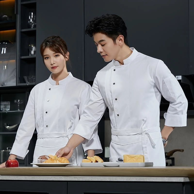 2025 folded front chef jacket cook workwear