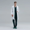 high quality notch lapel white lab coat nurse doctor coat uniform