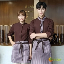 solid candy color dessert shop coffee party waiter uniform shirt jacket